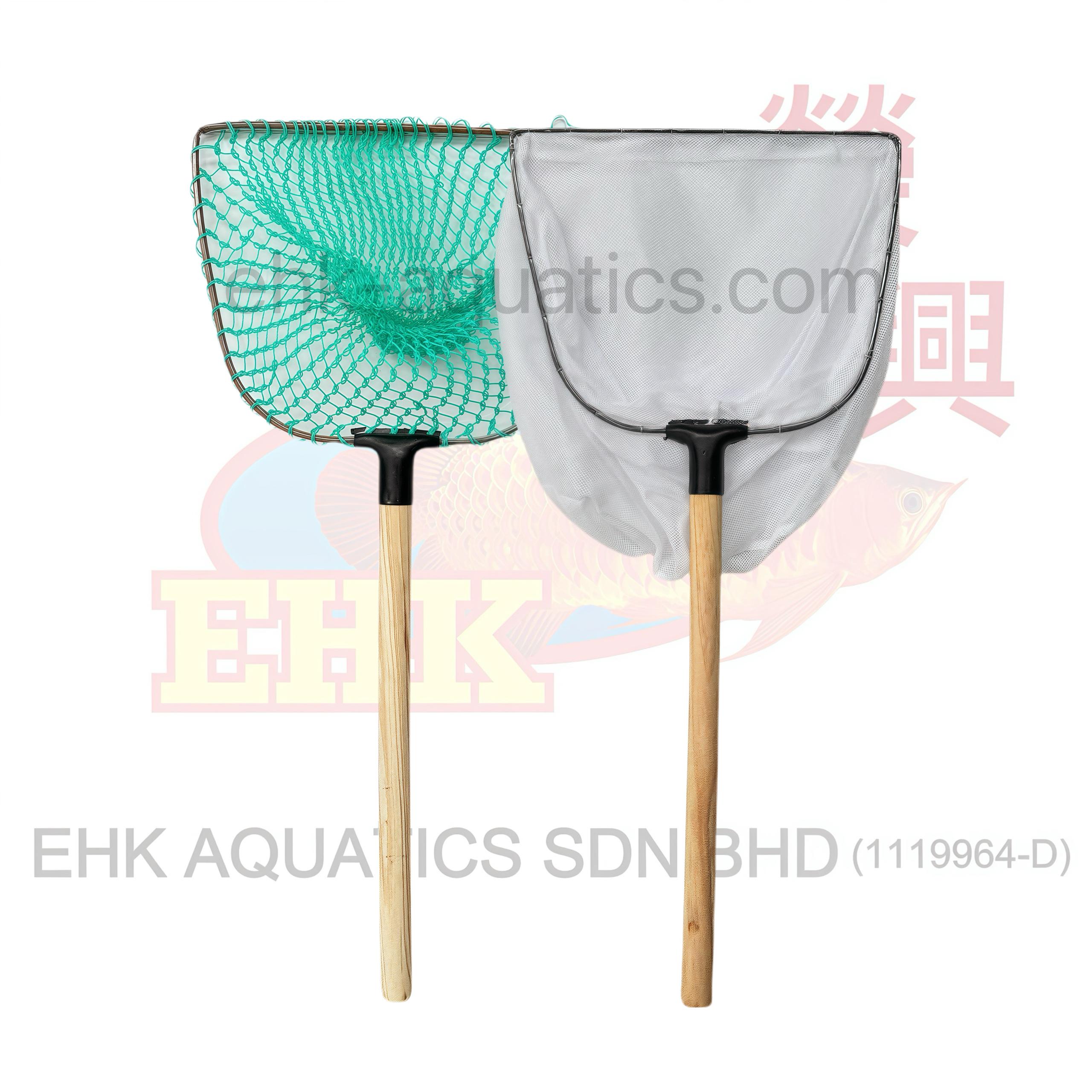 GREEN / WHITE WOOD NET 14″ - EHK Aquatics