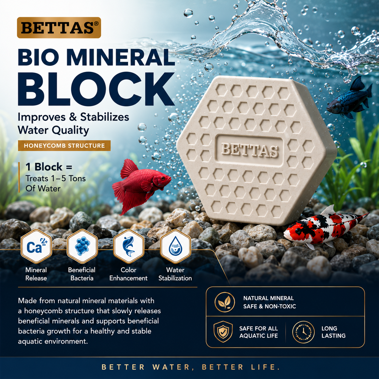 BETTAS BIO MINERAL BRICK - EHK Aquatics